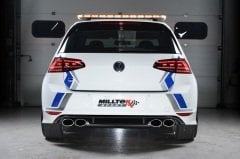 MILLTEK SPORT VW MK7 GOLF R CAT-BACK RESONATED SESSİZ EKSOZ SİSTEMİ TİTANYUM KAFA