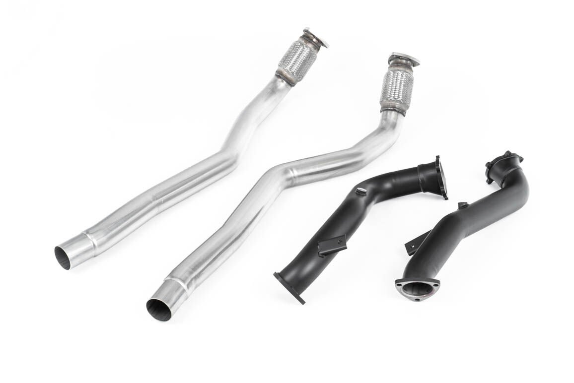 MILLTEK SPORT AUDI RS6 C7 4,0T 76MM Large-bore Downpipes and Cat Bypass Pipes